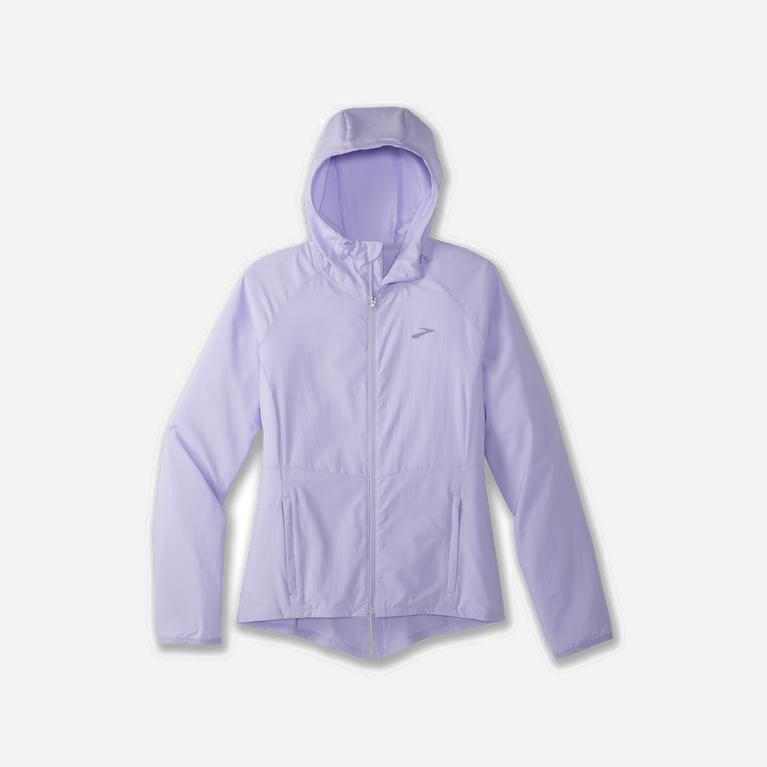 Brooks Canopy Womens Running Jackets - Lavender Purple/Violet Dash - Philippines (290587GCI)